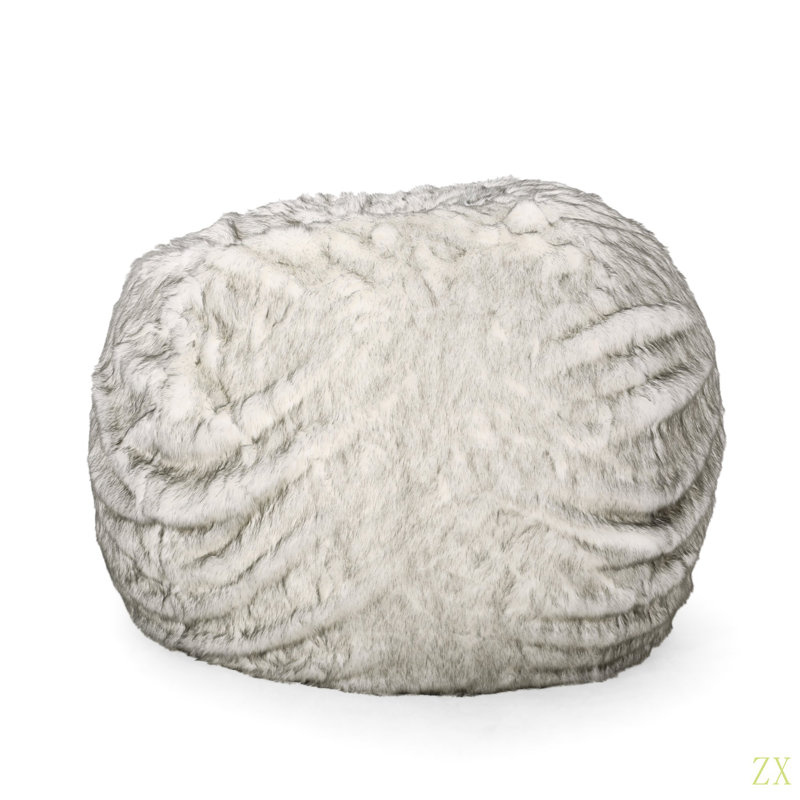 Petit fauteuil à billes arrondi en fausse fourrure de 5 pieds