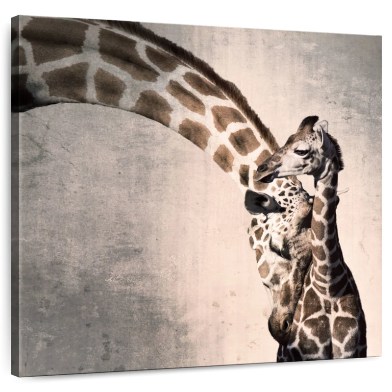 Brampt Mother And Son Giraffe, 33" H x 33" W