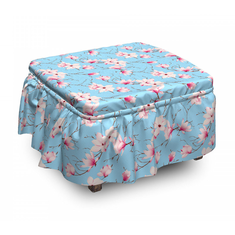 Housse pour repose-pieds spring season branches