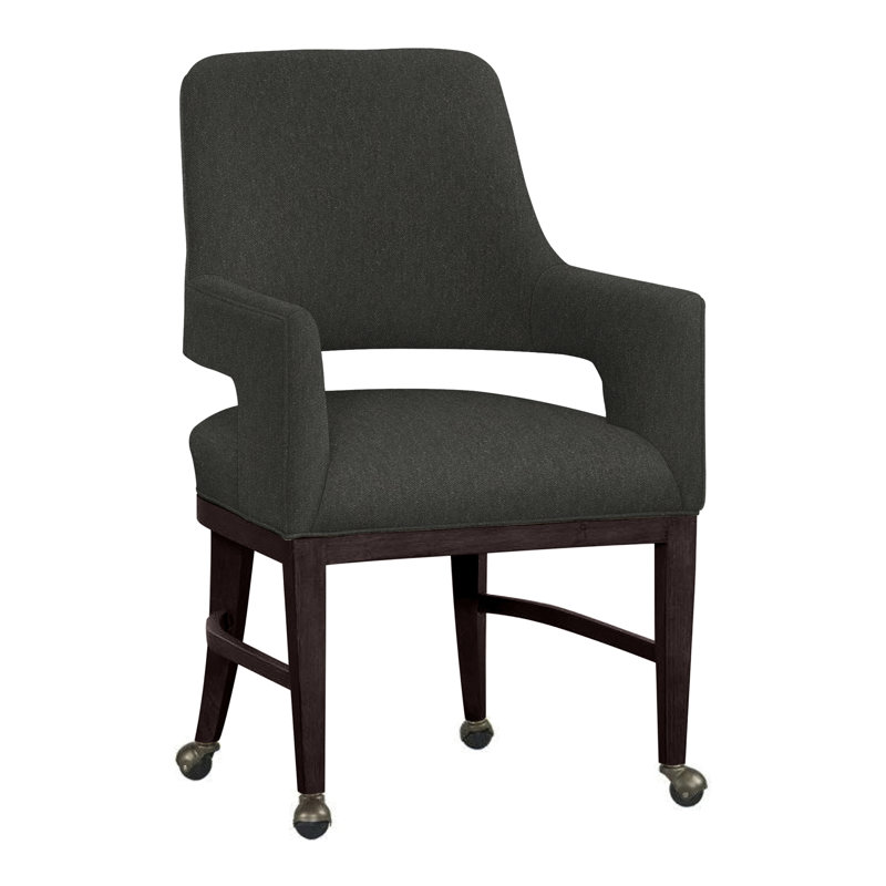 Chaise avec accoudoirs Josie, Espresso, 9106 Crème