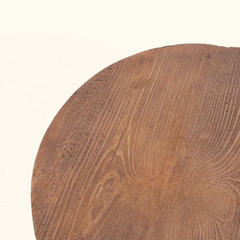 Table d'appoint ronde à trois pieds en grain de bois MGO
