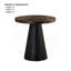 Ensemble de table 3 pièces de style contemporain 1 table basse 1 table de bout 2 X Table de bout à motif de base de tambour, finition noire, salon principal