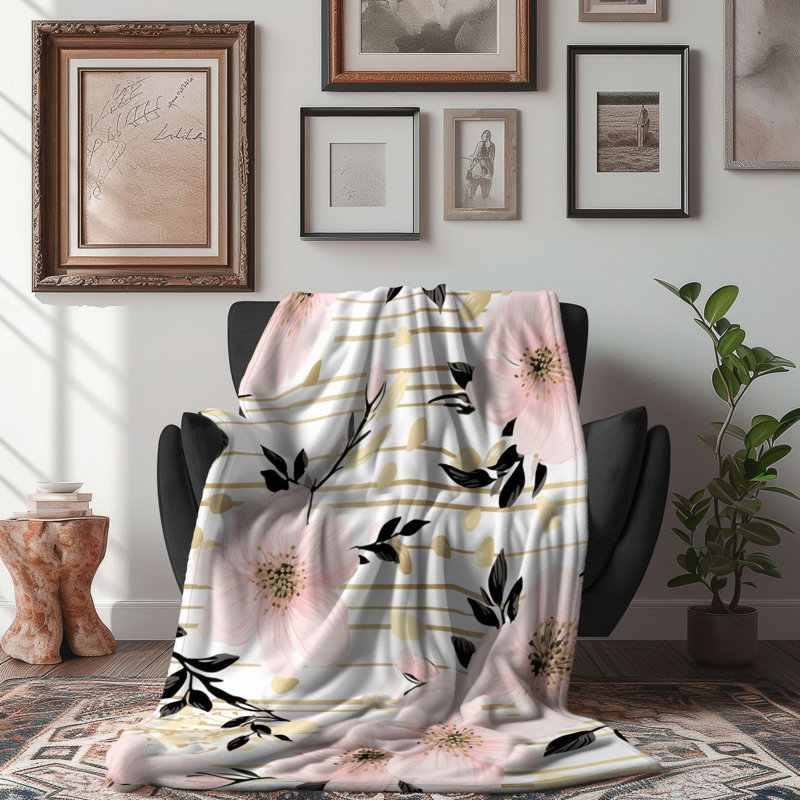 Or rose - couverture de qualité supérieure 1 pièce, L 50 po x L 60 po