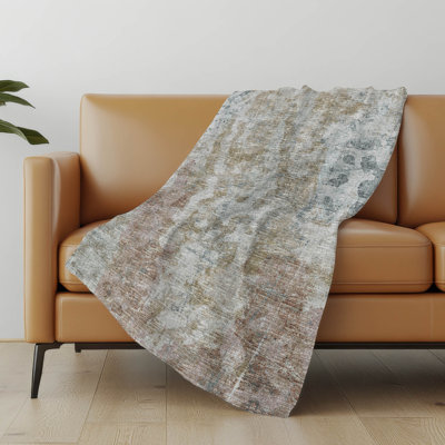 Addison Machine Washable Sherpa Soft Abstract Throw Blanket