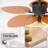 52" Tropical Ceiling Fan with Remote, 6 Speeds, Timer, 5 Leaf Blades Ceiling Fan without Light Bulbs-100219572