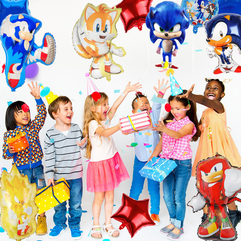 Sonic Party Supplies, 11 Pcs of Sonic Balloons
