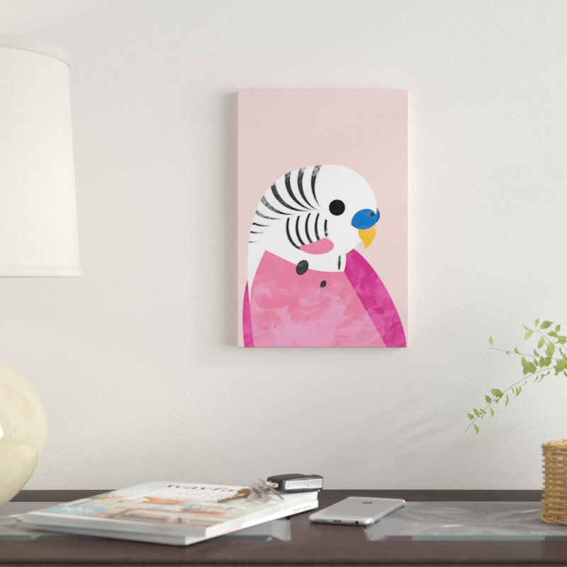 Art sur toile budgie', H 18 po x l 12 po x P 1,5 po, Toile tendue