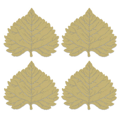 Napperons de 14 po X 16 po en feuille d’Aspen (ensemble de 4), paprika foncé