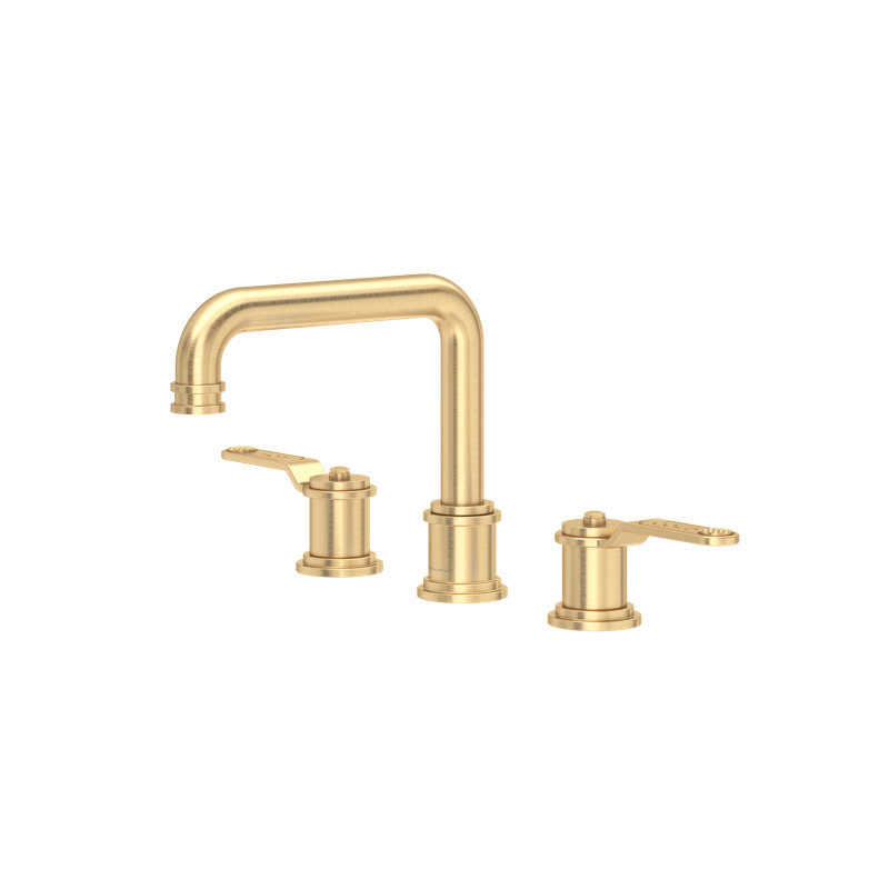 Armstrong Widespread Lavatory Faucet With U-Spout, Satin English Gold
