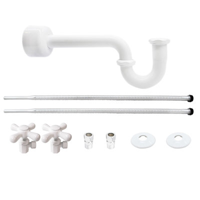 Pedestal Sink Supply Kit With P-Trap And Angle Stops