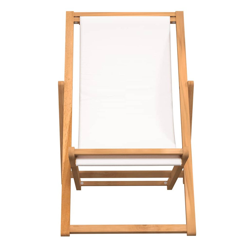 Kingston Deck Chair Teak 56x105x96 cm, Cream
