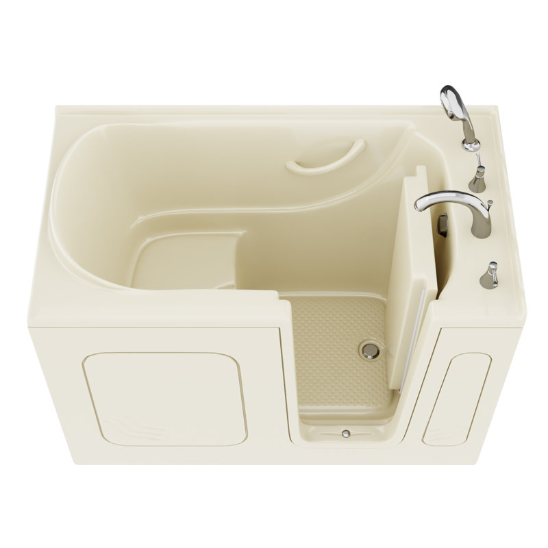 Therapeutic Tubs 30 in. x 54 in. Right Drain Quick Fill Walk-In Soaking Tub in Biscuit, Right, Biscuit