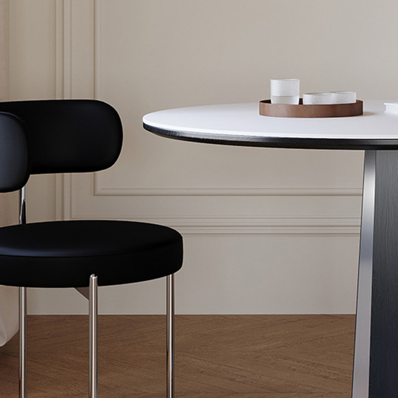 Table de salle à manger ronde moderne et simple, H 29,52 po x L 39,37 po x l 39,37 po