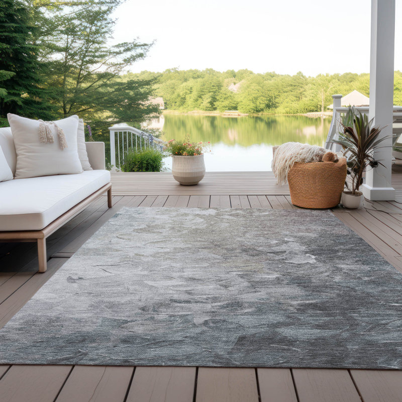 Tapis intérieur / extérieur brun Braearis, 5' x 7'6"