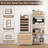 Mini Fridge Stand with Storage, Microwave and mini Fridge Stand with Power Outlet, Coffee Bar,Kitchen Baker,for Dorm,Office(Oak)-2116843495