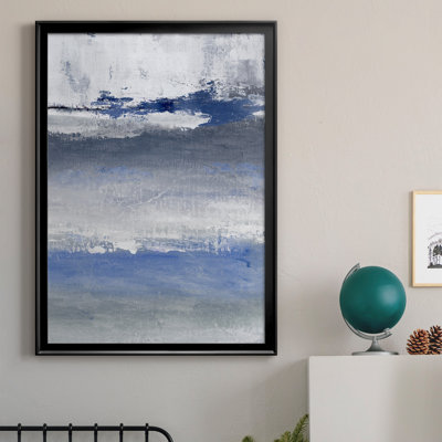 «Soft Solace Indigo», peinture sur toile encadrée