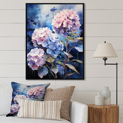 Hortensias bleus en fleurs au clair de lune I