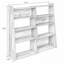 Bibliothèque convertible modulaire en noyer avec 3 configurations interchangeables pour un rangement et une présentation flexibles, parfaite pour les maisons modernes