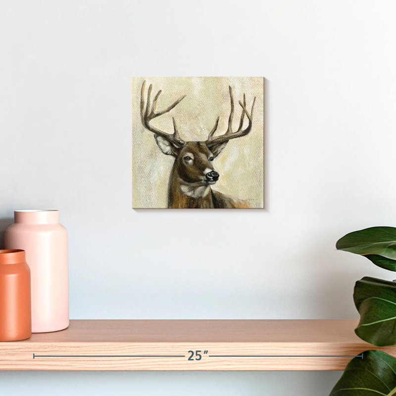 Crowle bronze cerf, H 10 po x l 10 po