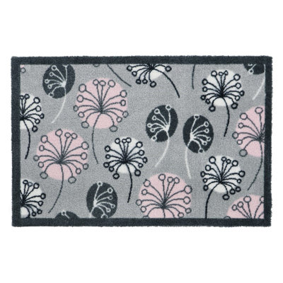 Non-Slip Floral Indoor Doormat