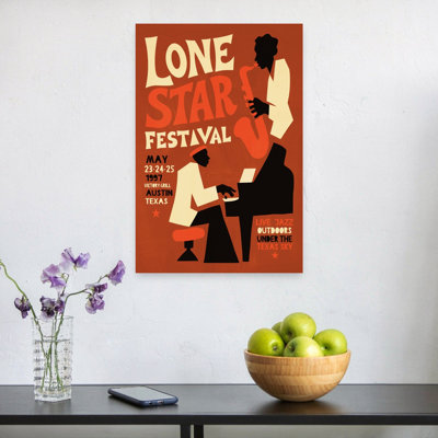 Retro Jazz Festival Retro Vintage Architecture Wall Art Print