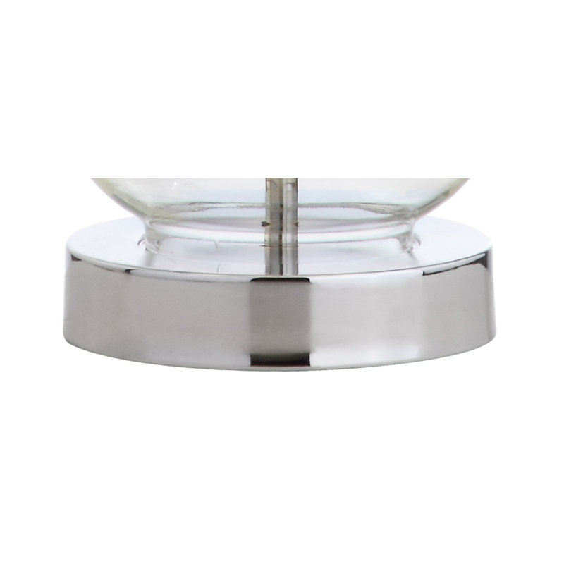 Alper 20" Mini Glass LED Table Lamp, Chrome