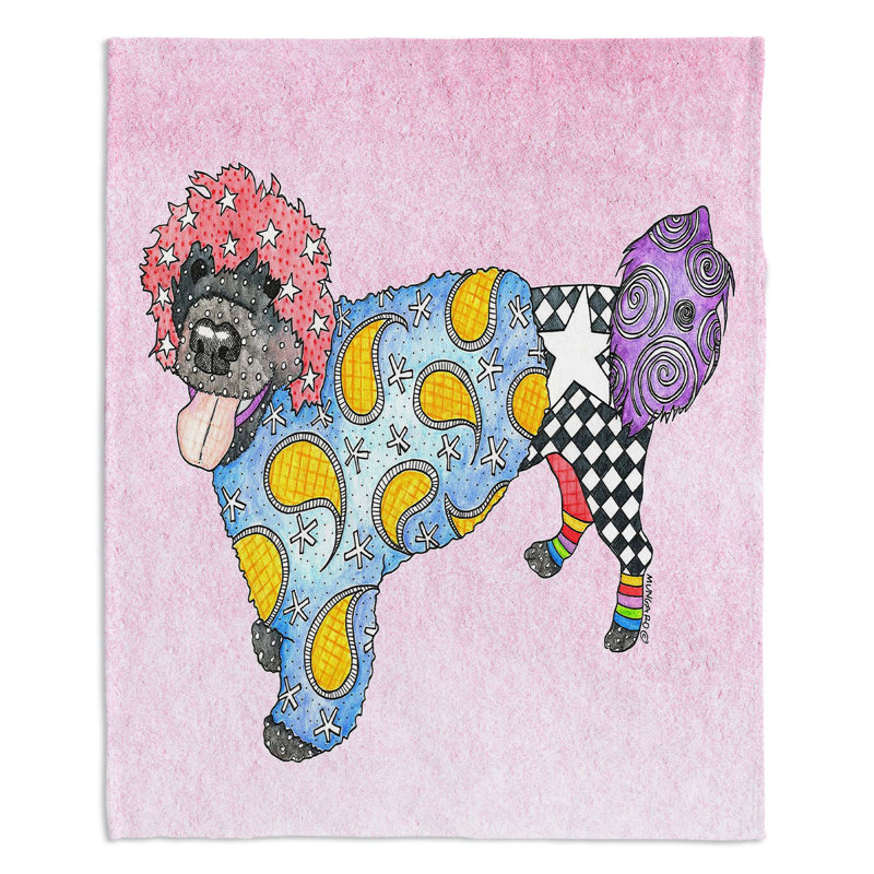  Couverture pour chien Schnauzer, 68 po x 80 po, Rose pastel, Chien d'eau portugais