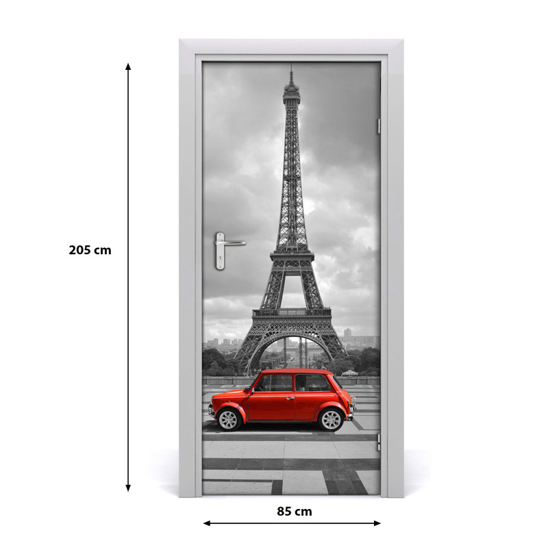 Self Car Eiffel Tower Door Decal