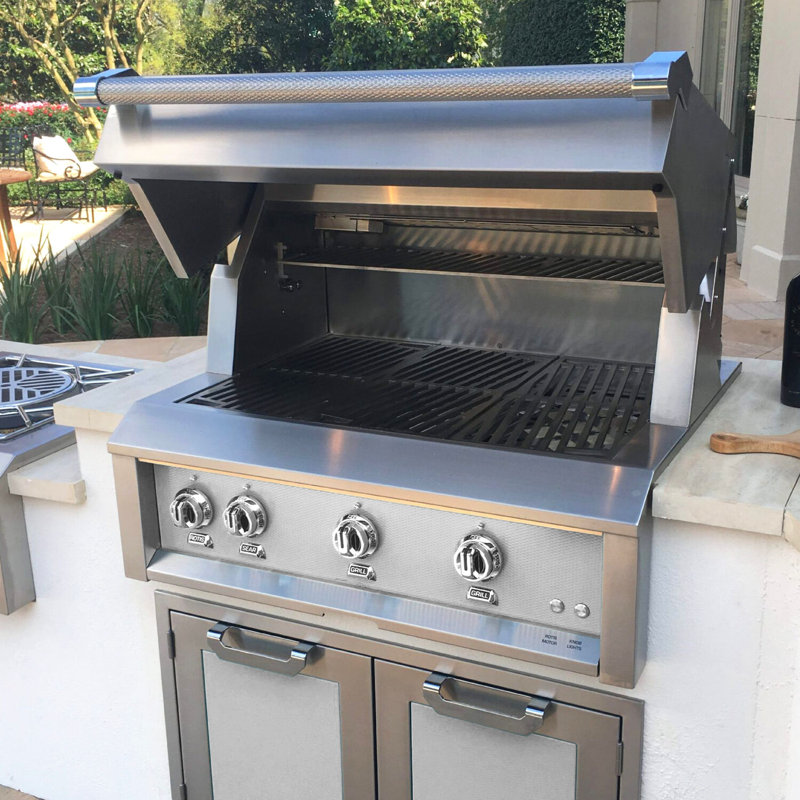 36" Built-In Grill, 2 Trellis Burners, 1 Sear Burner, Rotisserie, Liquid Propane