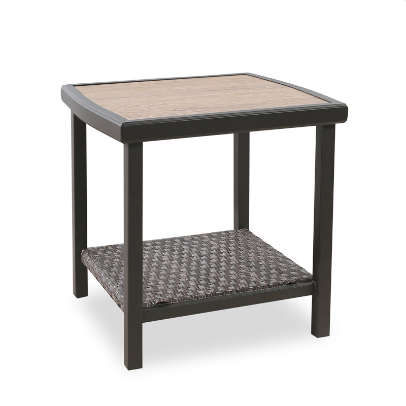  Table d'appoint de patio en osier