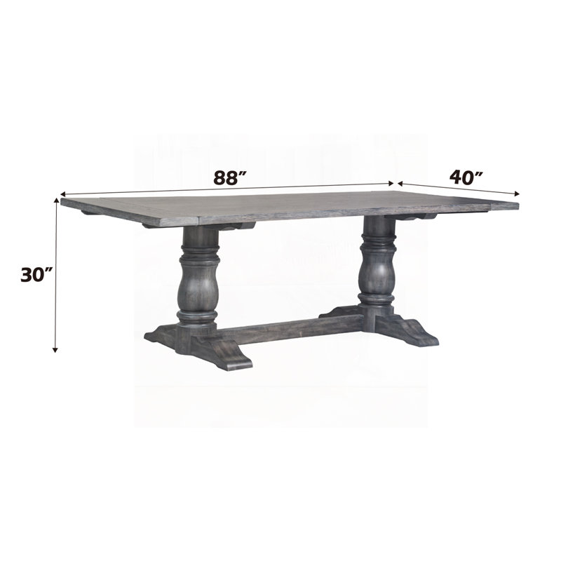 Gray Finish Dining Table