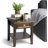 Solid Wood Transitional End Table With Drawer And Open Shelf, Handcrafted Pine Furniture For Living Room And Bedroom