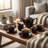 11 Piece Brown Ceramic Teapot Set-628207397
