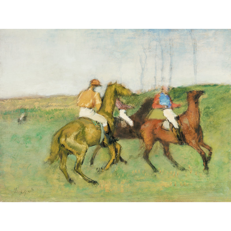 Tarunjot Degas The Races II by Edgar Degas - Wrapped Canvas Print, 30 cm H x 46 cm W