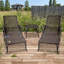 Chaise longue inclinable en aluminium coulé l 24 po x P 45 po x H 36 po Hifine