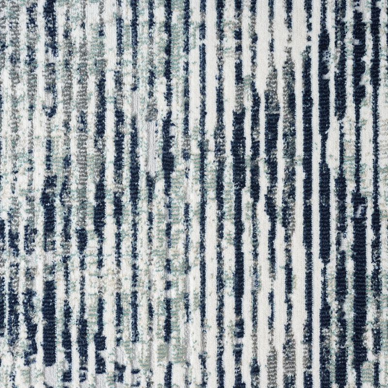 Tapis intérieur délavé à motif de losanges NICOLE MILLER New York, gris / bleu, 5 pi 2 po x 7 pi 2 po