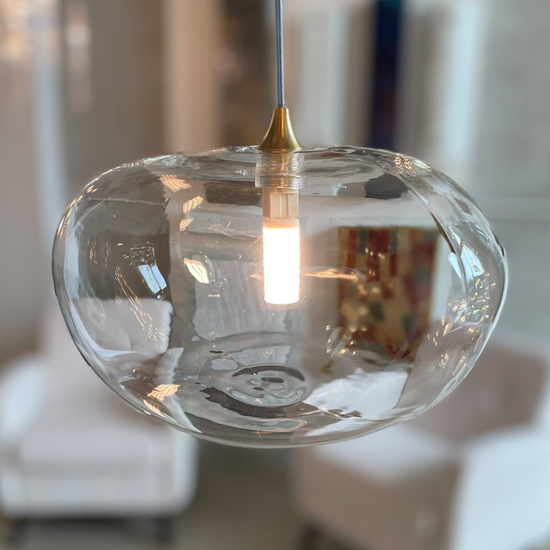 Kloud 1 - Light Single Globe Pendant, Chrome, 4.5" H x 9.5" W x 7.5" D, Clear