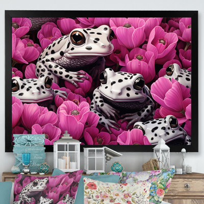 Blanc et rose Pop Art Frog I