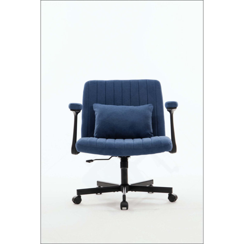Fauteuil de bureau Velvet Criss Cross, Bleu