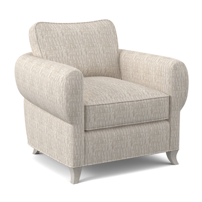 Fauteuil cocon, Bisque, Viscose brouillards blancs
