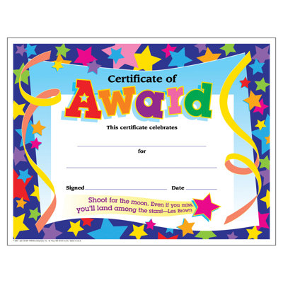 Certificate of Stars Award