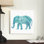 «Boho Teal Elephant II» par Danhui Nai, reproduction d'art sur toile non encadrée