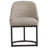Borgos Linen Upholstered Barrelback Metal Base Dining Chair-2109288368-2100312530