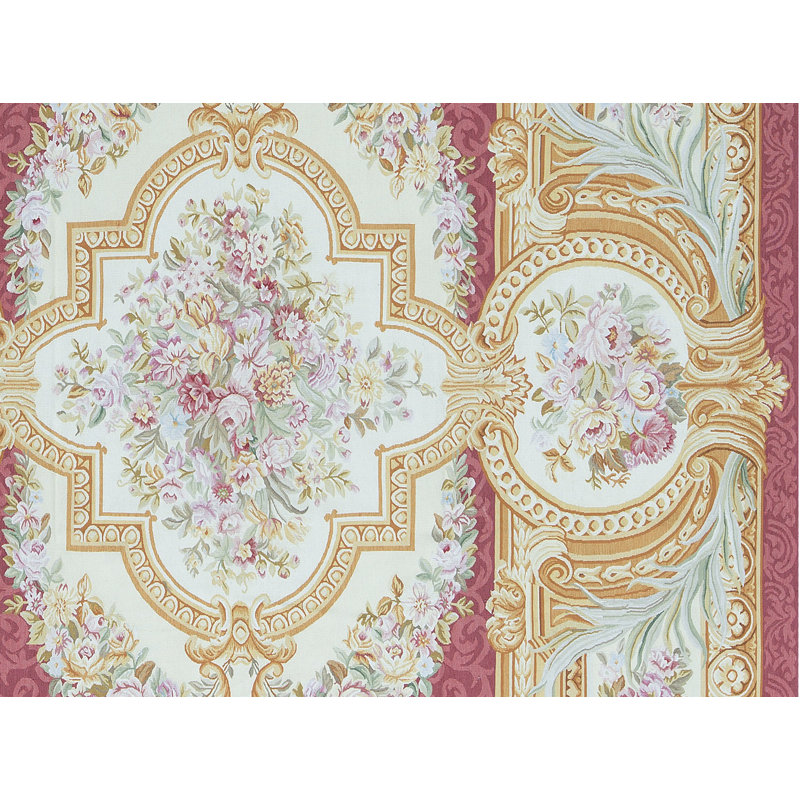 Hand-Knotted High-Quality Red and Gold Area Rug