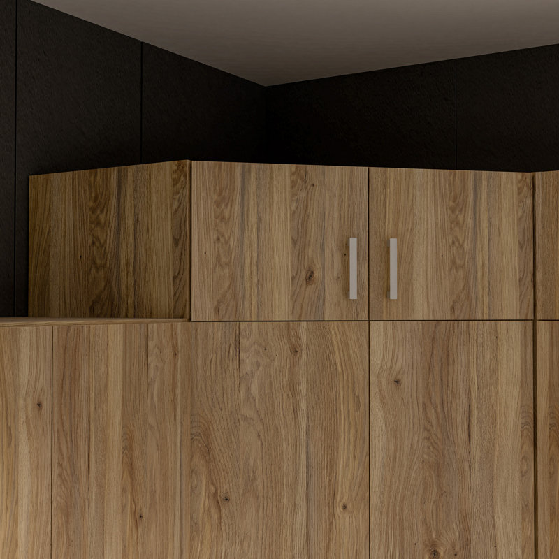 Extention for Corner Wardrobe with 2 Doors, Engineered Wood,165.2cm W x 38.1cm H x 54.2cm D, Mauvella oak