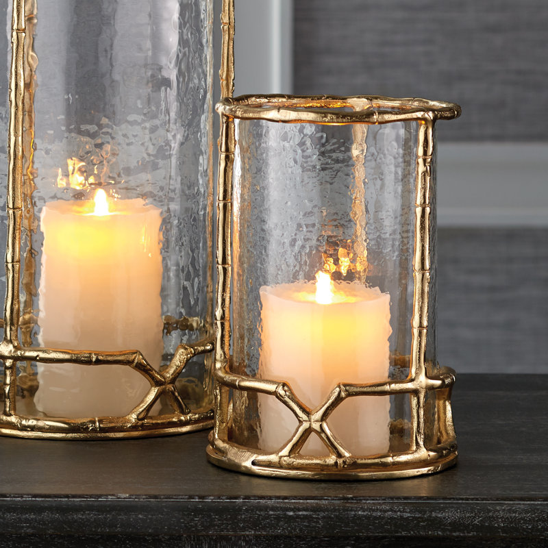 Baldwin Hurricane Candle Holder, 10.5" H x 7.25" W x 7.25" D