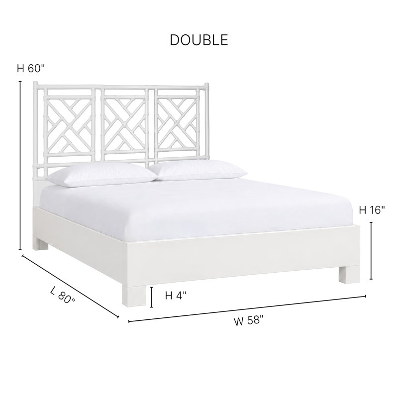 Chippendale Standard Bed, Full, White