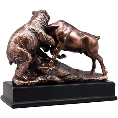 Ebros Wall Street Stock Market Charging Bull Goring Bear Statue -  Ebros Gift, TON53223EBRC2