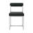 Set of Two Gray And Silver Upholstered Polyester Open Back Dining Side Chairs