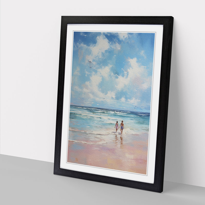 Single Picture Frame Print on Wood, Black Framed, 64cm H x 46cm W